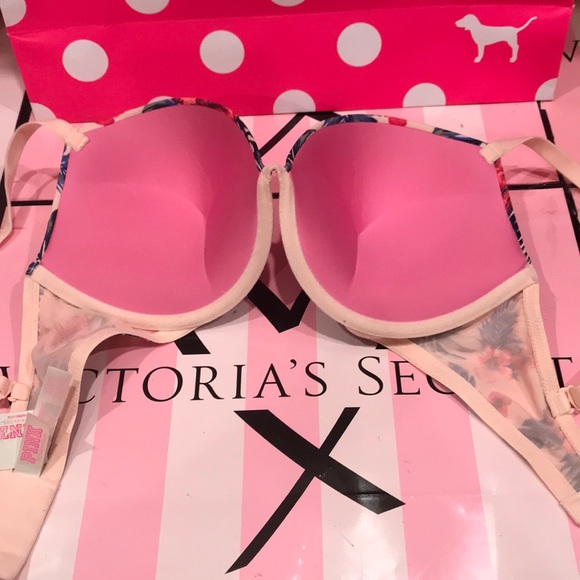 💖PINK💖VS Wear Everywhere Super Push-up Bra 32DD - Picture 4 of 5